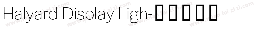 Halyard Display Ligh字体转换